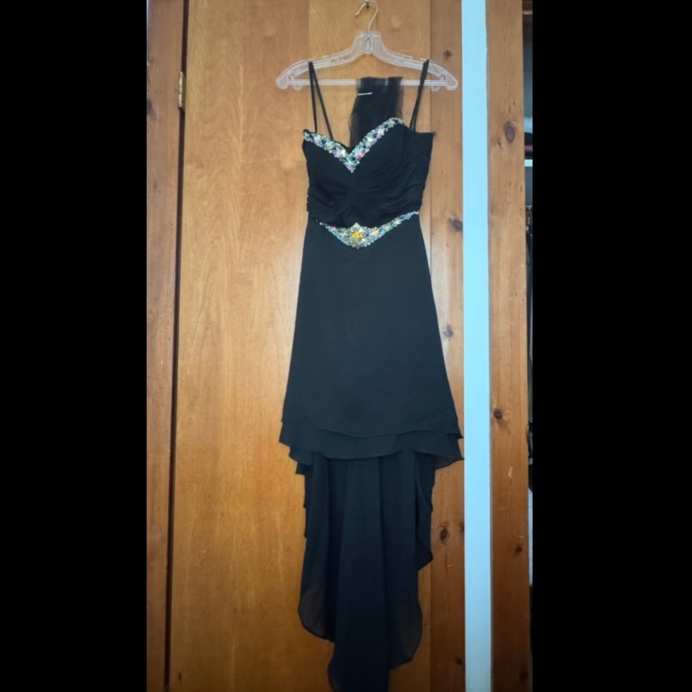 Black asymmetrical dress